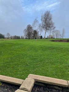 Morecambe at the First playing his second shot